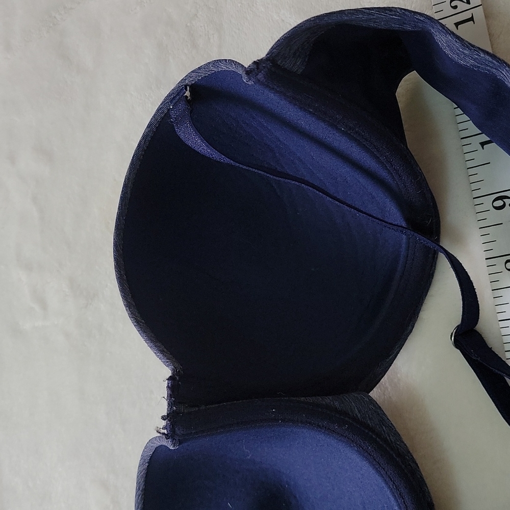 🧸 AERIE HEATHER NAVY DARK BLUE STRAPLESS OR STRAP T SHIRT COMFORT EVERYDAY BRA - Picture 7 of 8